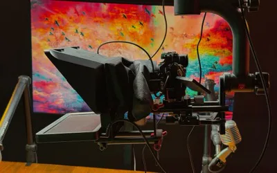 Teleprompter — Você lê olhando direto para a lente